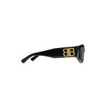 Women’s Bossy Round Af Sunglasses in Black - Image 3